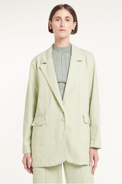 Blazer sarja alfaiataria boyfriend tinturado mint