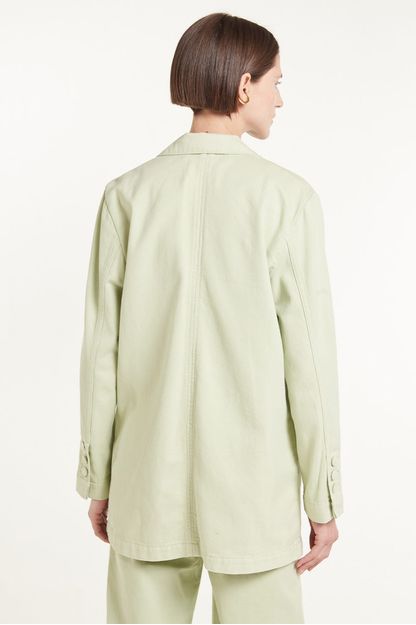 Blazer sarja alfaiataria boyfriend tinturado mint