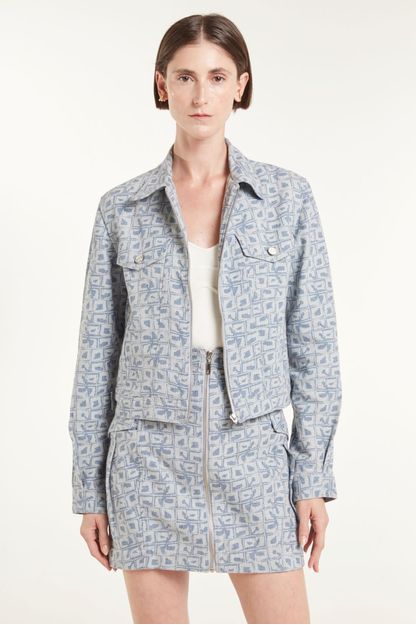 Mini saia eco denim wood