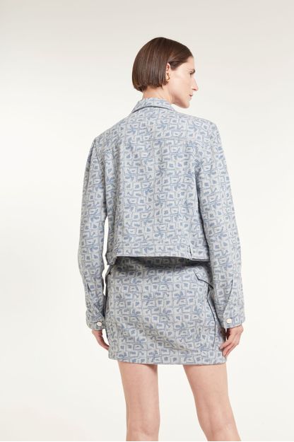 Mini saia eco denim wood