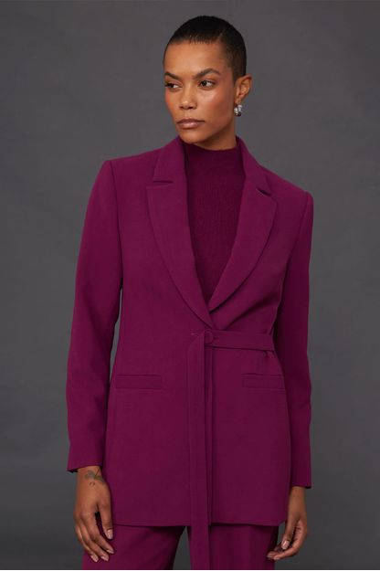 Blazer com detalhe punho purple