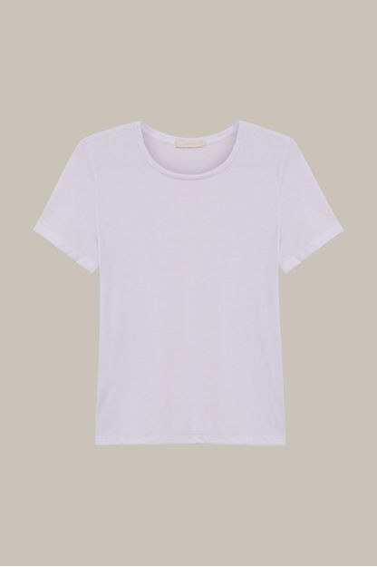 Camiseta básica decote careca branco