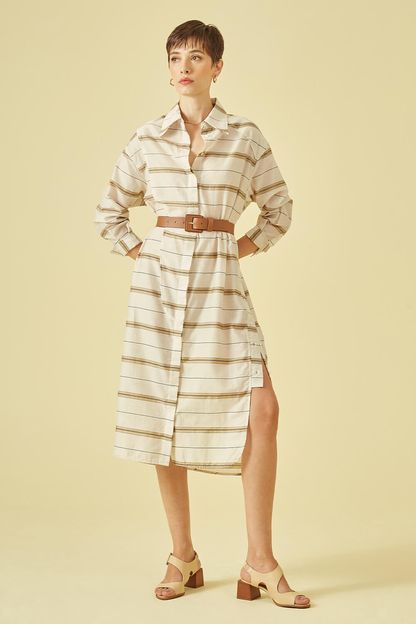 Chemise recortes listrada
