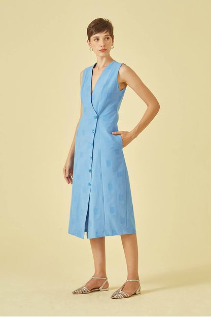 Vestido regata transpassado marina