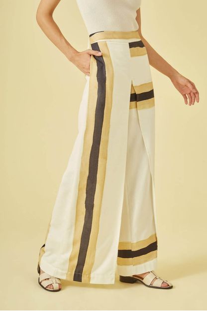 Calça estampa caminhos preta