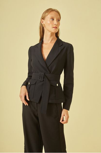 Blazer bolsos cargo preto