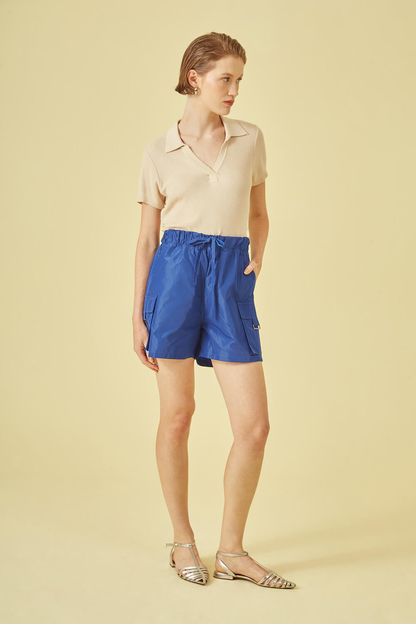 Short cargo tecnológico azul