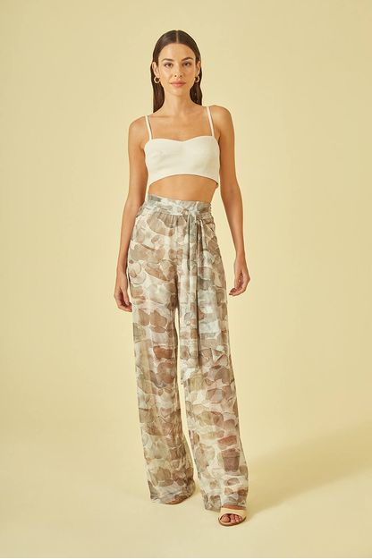 Calça em tule estampa sertões