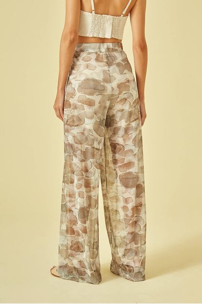 Calça em tule estampa sertões