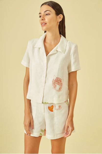Camisa box estampa pindorama