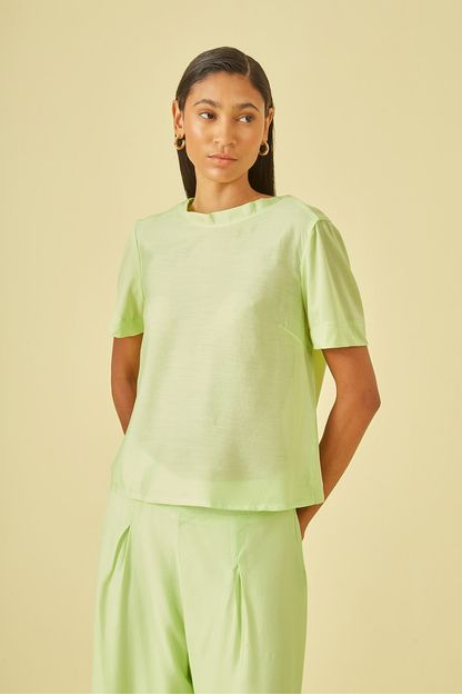 T-shirt malha lisa menta