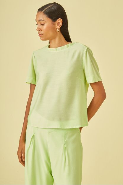 T-shirt malha lisa menta