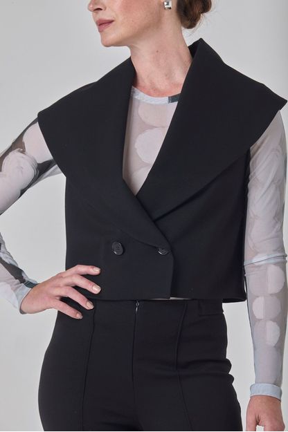 Colete em malha compact preto