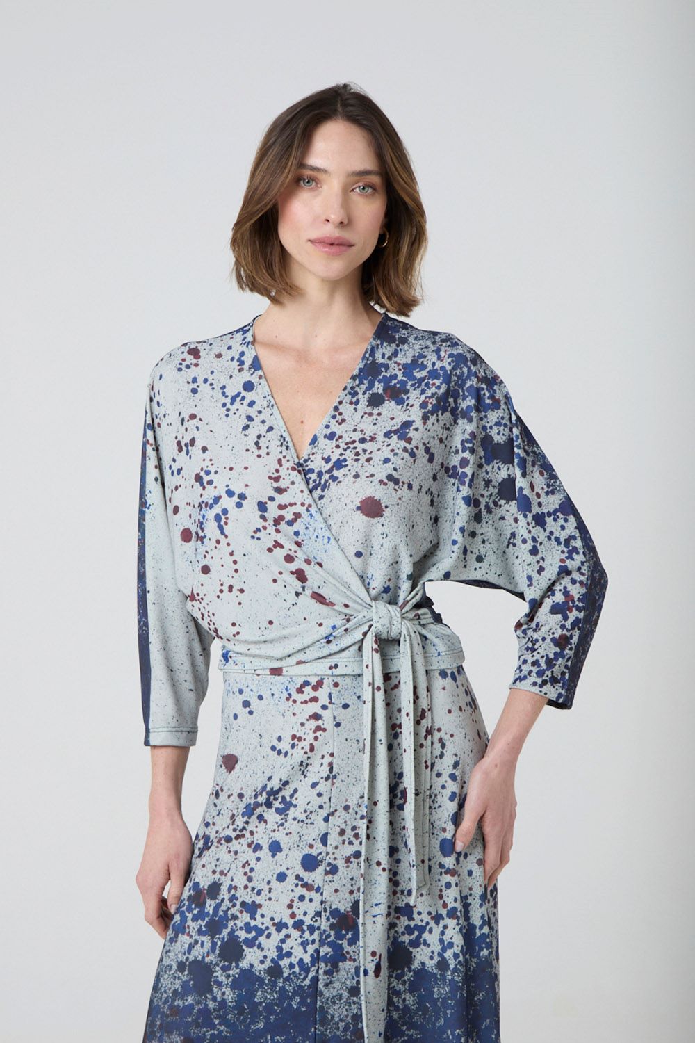 Blusa cachecouer em malha crepe estampa cosmos Unica PP