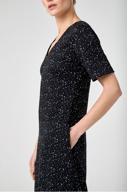 Vestido midi em malha constelação