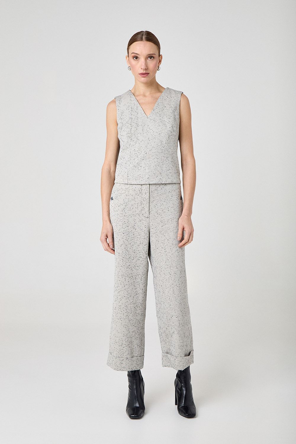 Blusa decote v granite