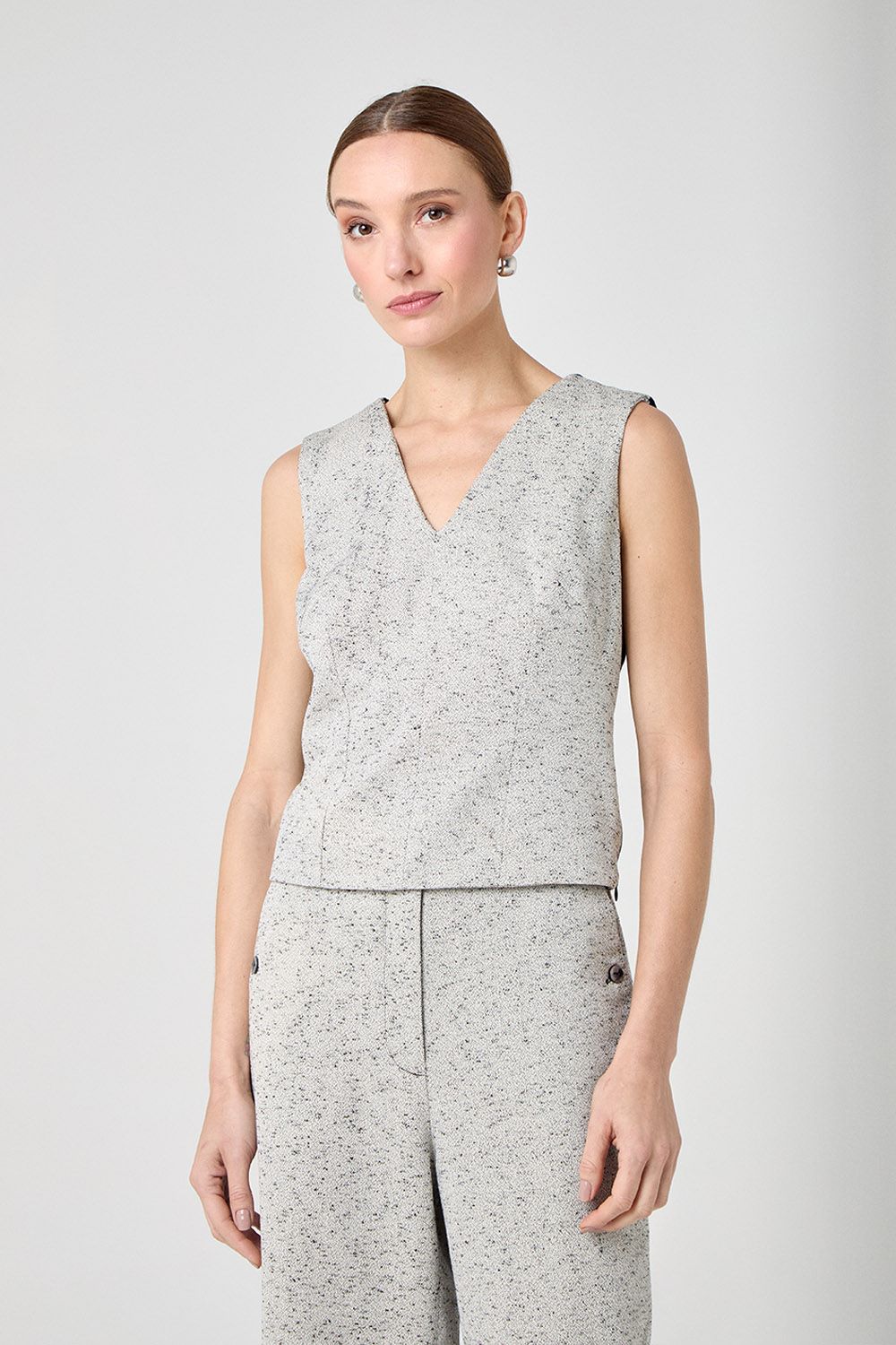 Blusa decote v granite Unica 38