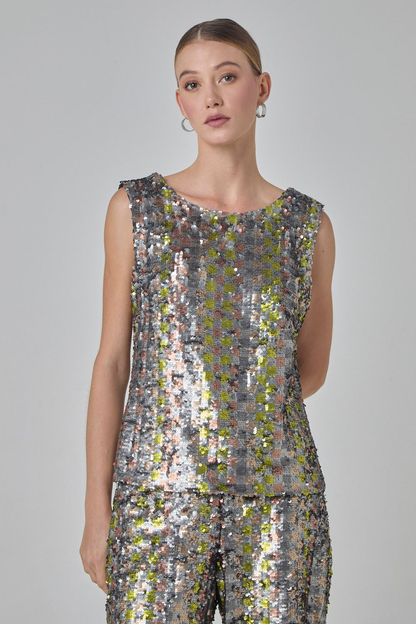 Regata v costas em paetê órbita