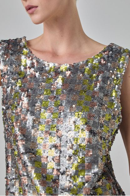 Regata v costas em paetê órbita