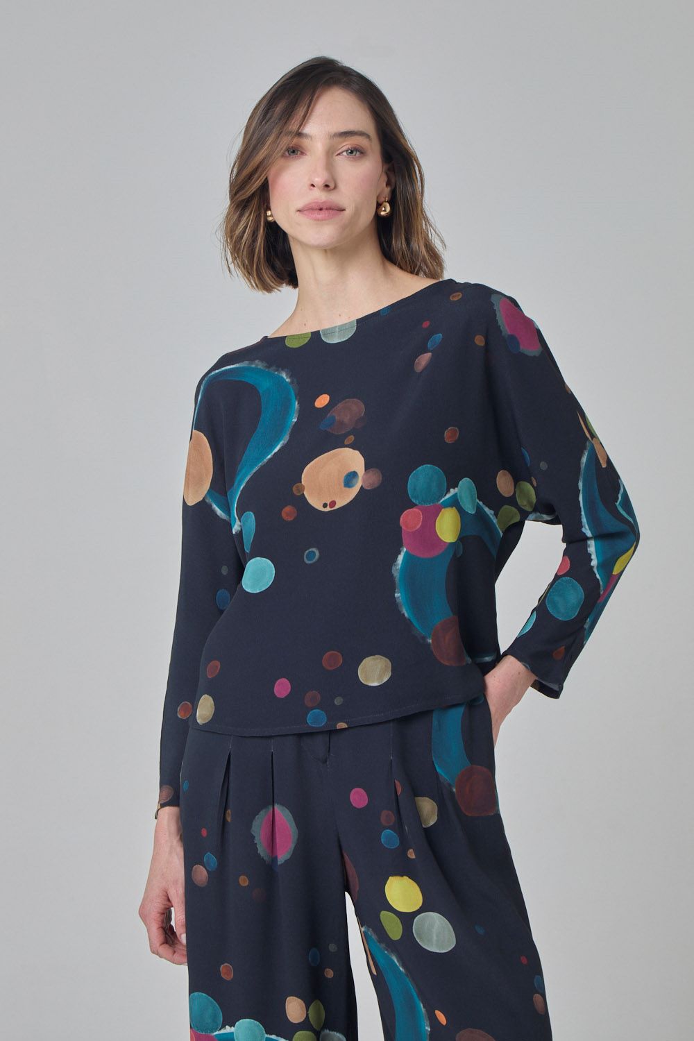 Blusa manga morcego estampa eclipse