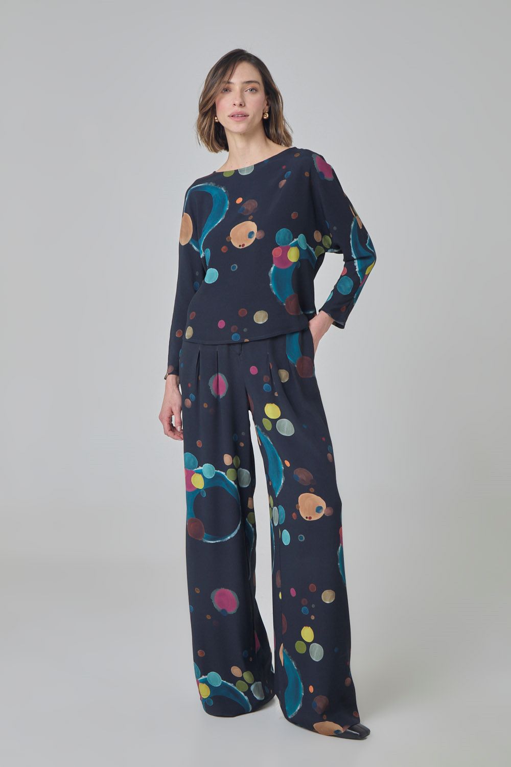 Blusa manga morcego estampa eclipse