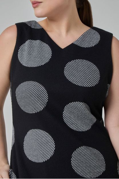 Vestido midi em malha jacquard moon