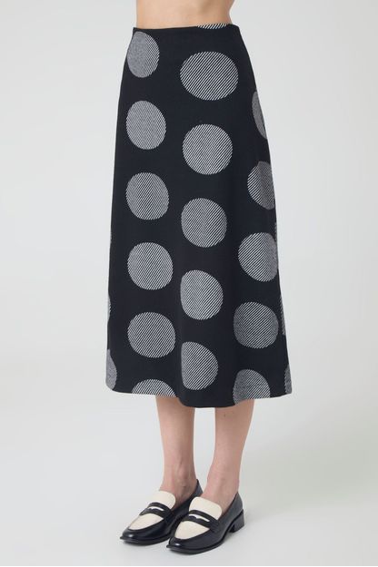 Saia em malha jacquard moon