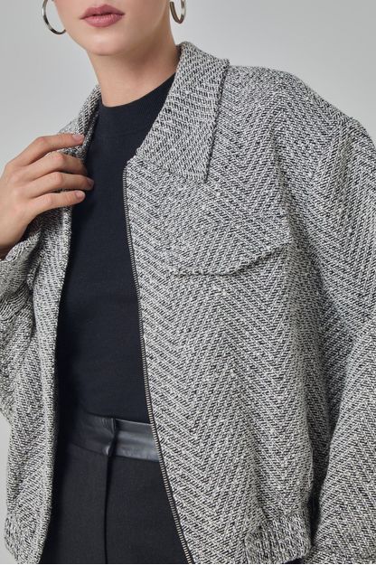 Jaqueta bomber chevron