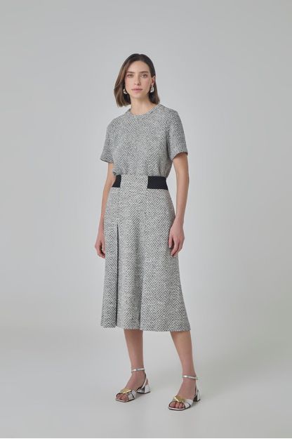 Saia midi chevron