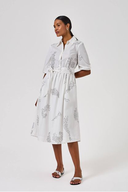 Chemise estampa cardume off white