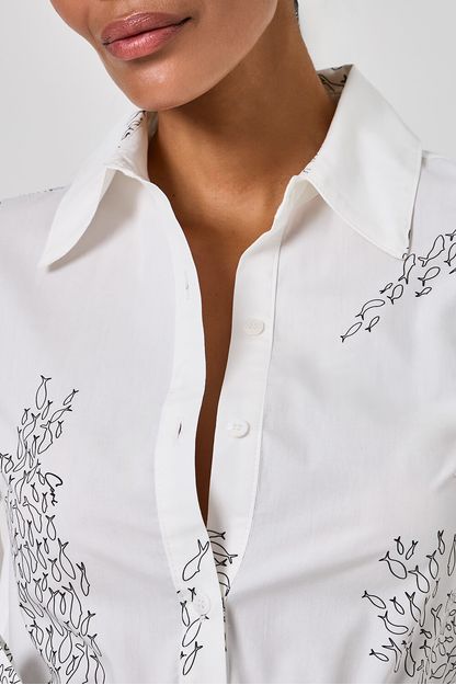 Chemise estampa cardume off white