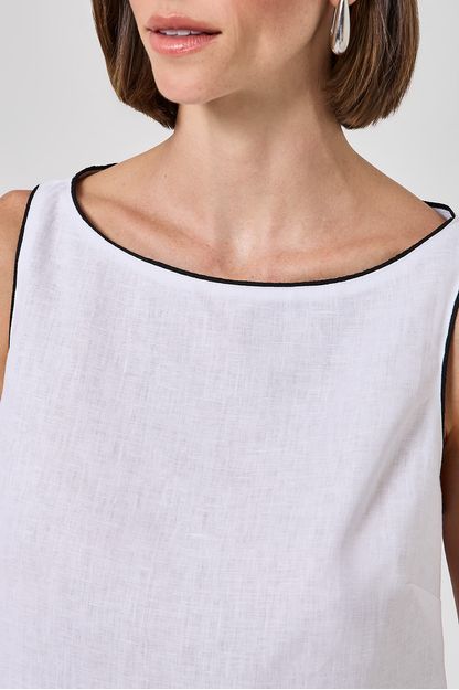 Regata box com vivos branca