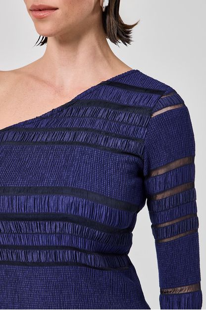 Blusa manga única anarruga