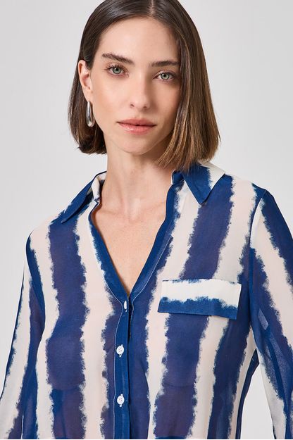 Camisa bicolor sailor marinho