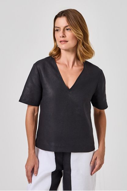 T-shirt lisa vivos preto