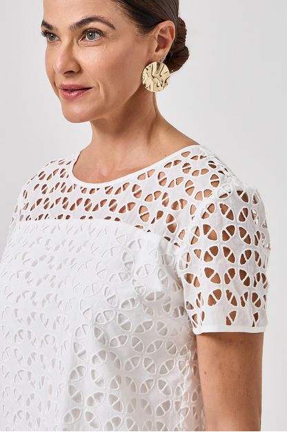 T-shirt em laise nautilus off white