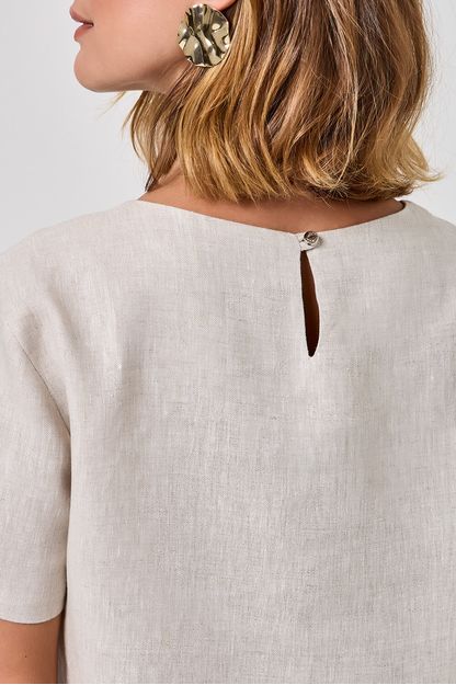T-shirt lisa linho color natural
