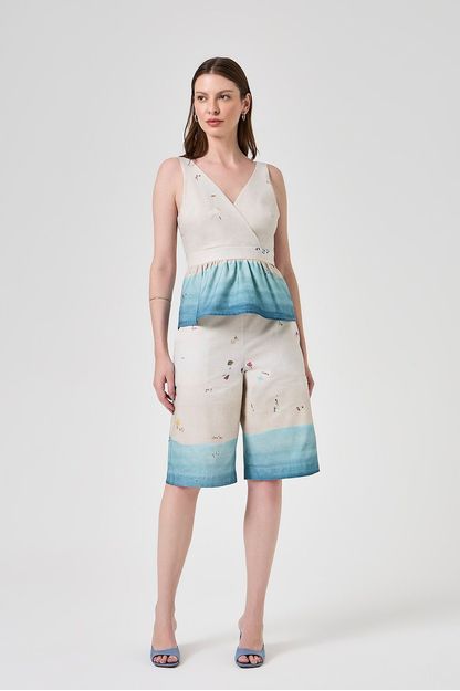 Boardshort sarja estampa praia